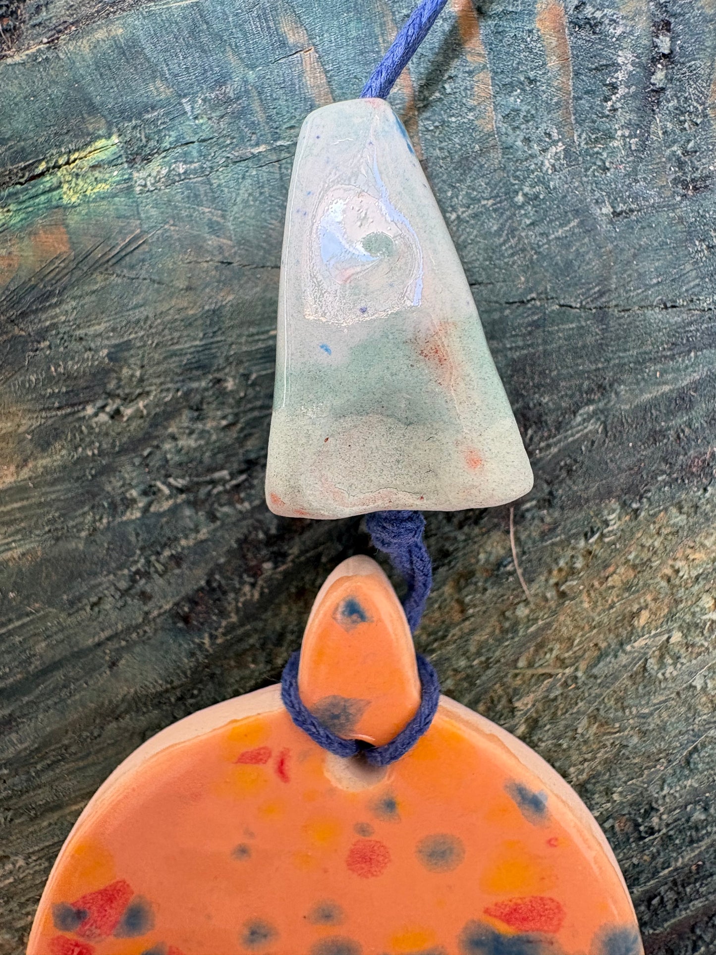 Colier ceramică handmade-bijuterie artizanală unică- cod 1136
