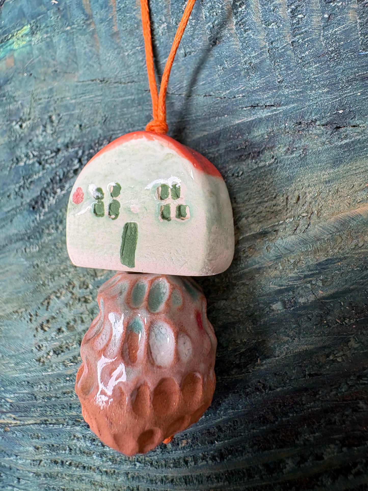 Colier ceramică handmade-bijuterie artizanală unică- cod 1136