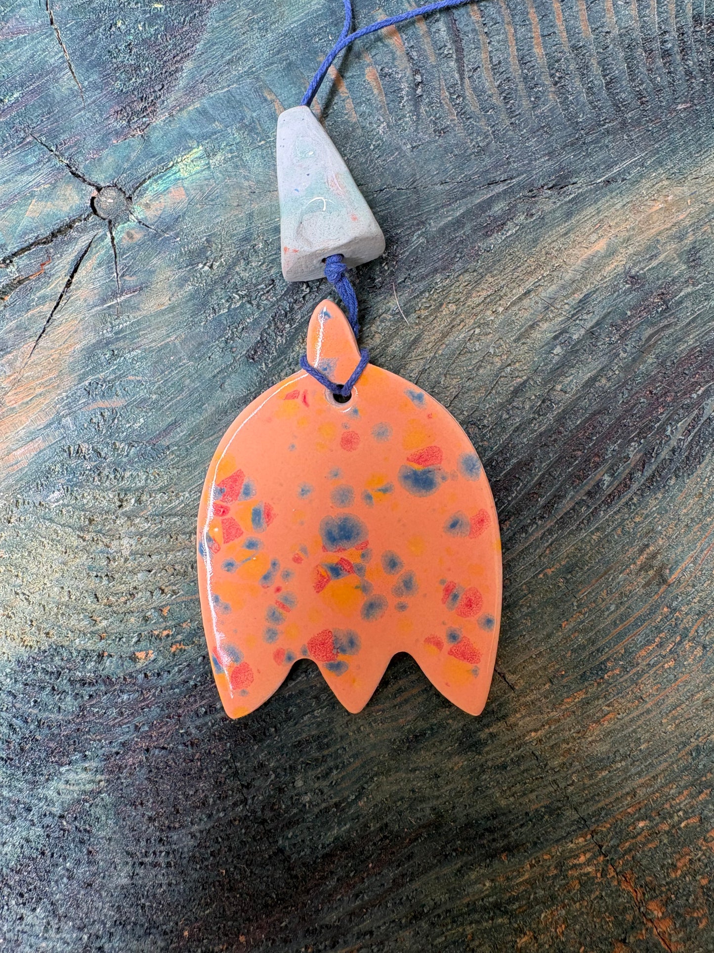 Colier ceramică handmade-bijuterie artizanală unică- cod 1136