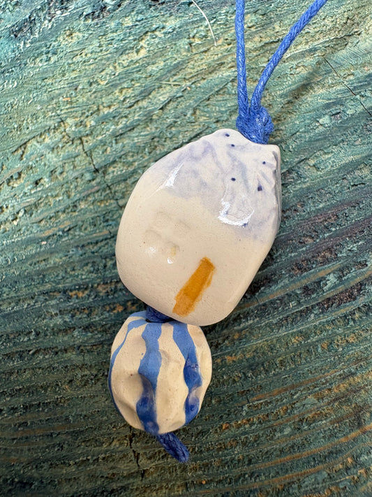 Colier ceramică handmade – bijuterie artizanală unică- cod 1136