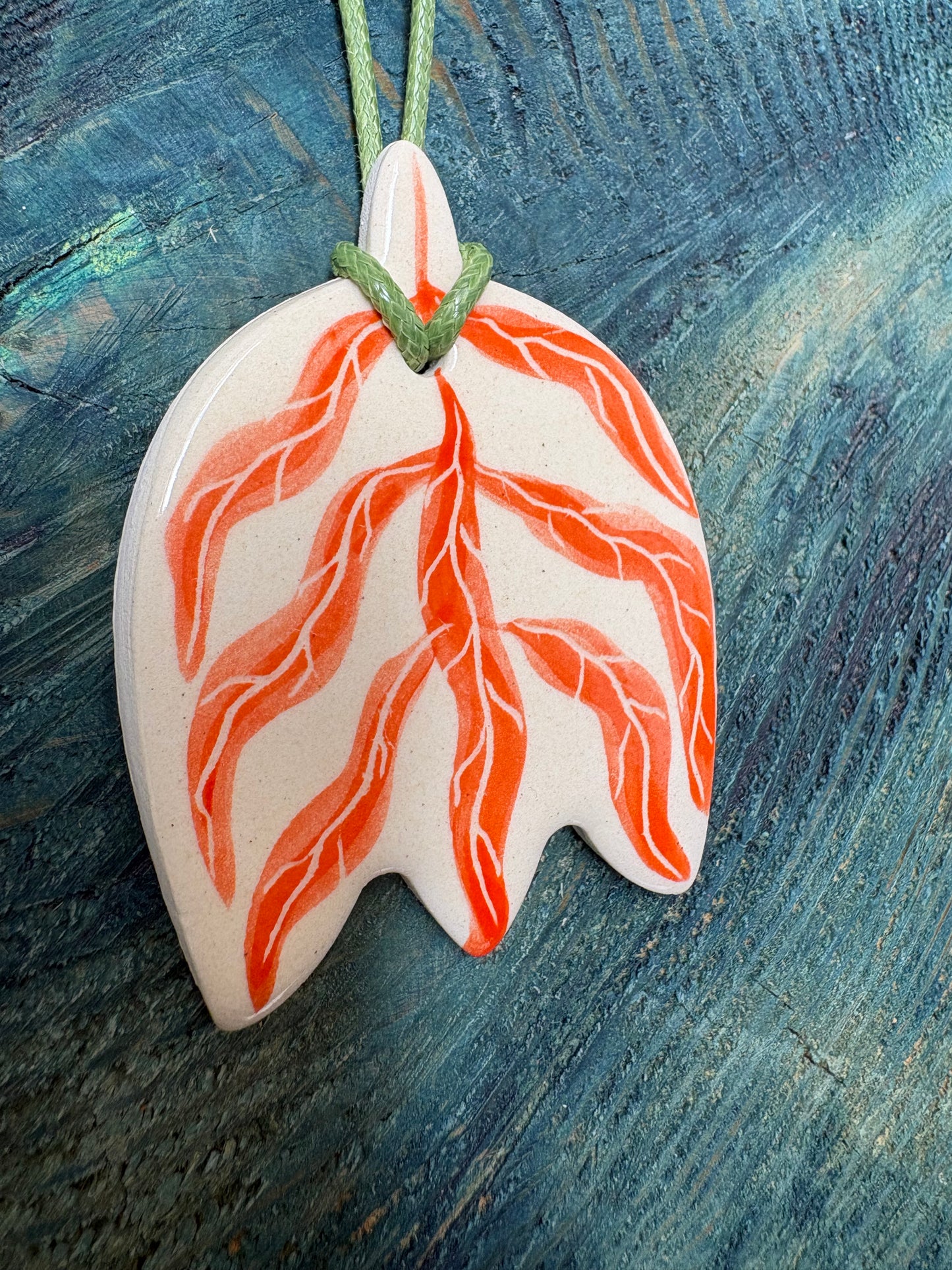 Colier ceramică handmade-bijuterie artizanală unică- cod 1136