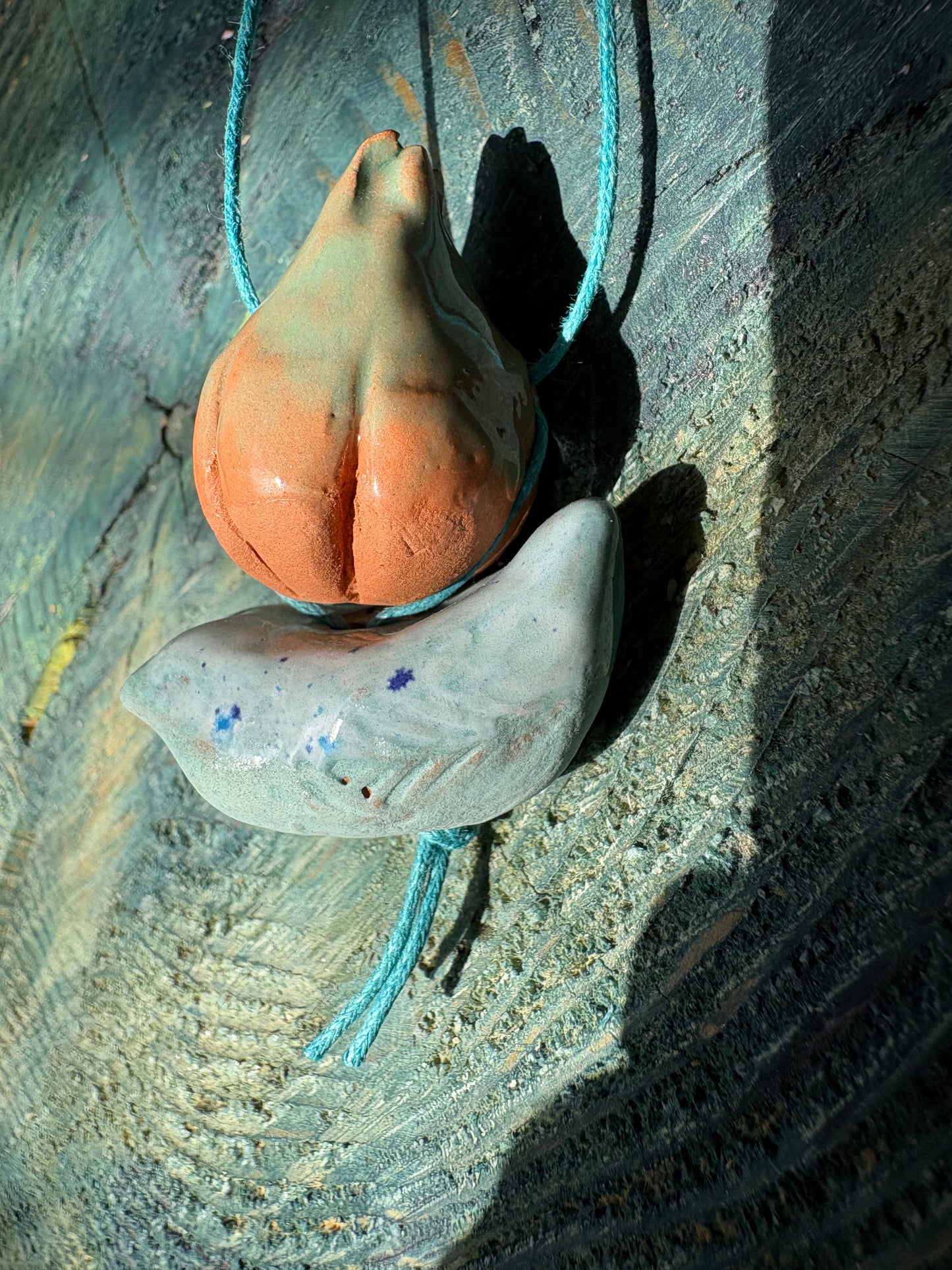 Colier ceramică handmade-bijuterie artizanală unică- cod 1136