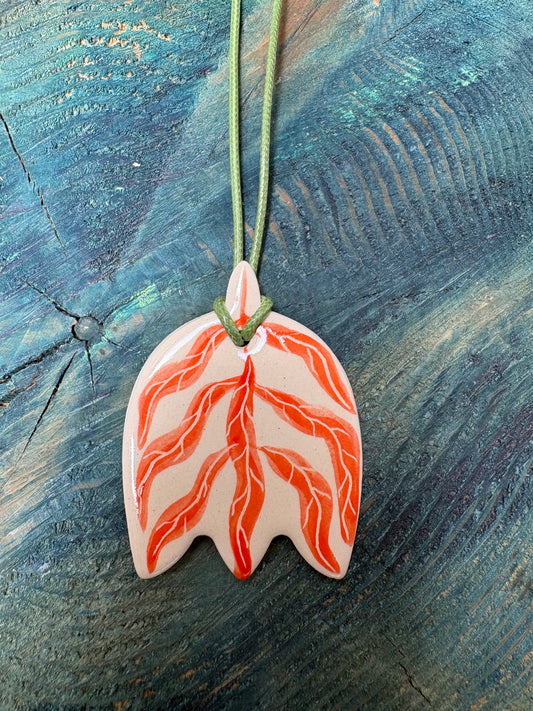 Colier ceramică handmade-bijuterie artizanală unică- cod 1136