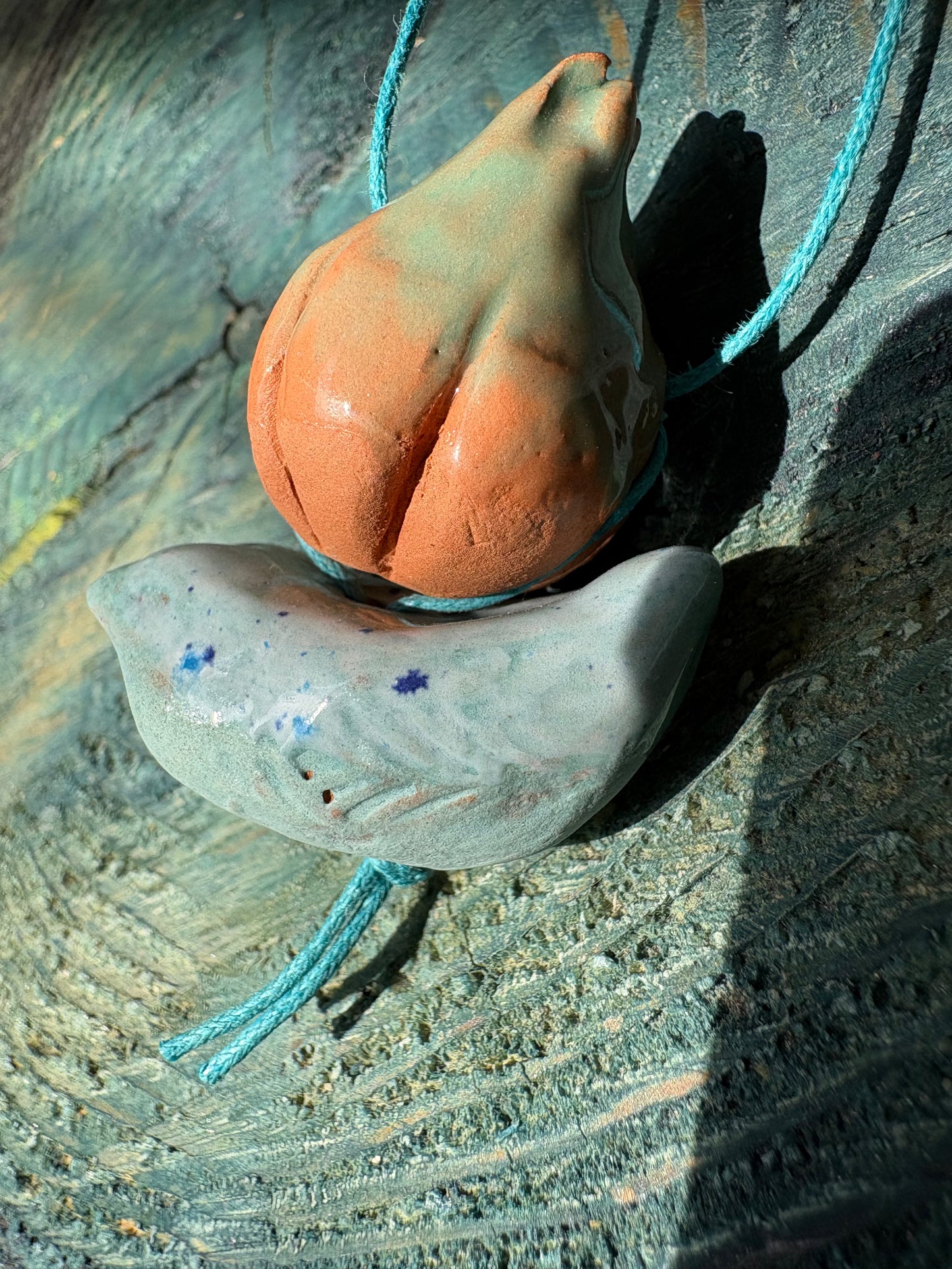 Colier ceramică handmade-bijuterie artizanală unică- cod 1136