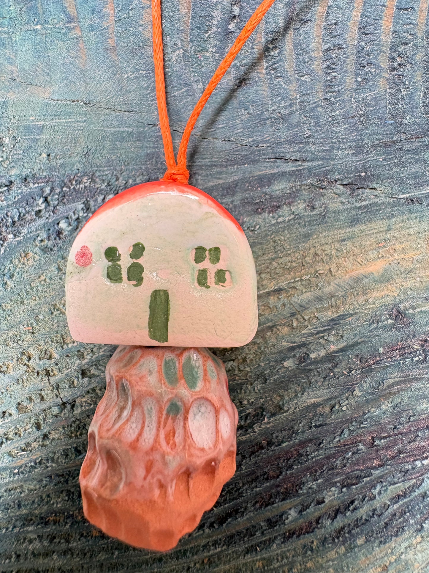 Colier ceramică handmade-bijuterie artizanală unică- cod 1136