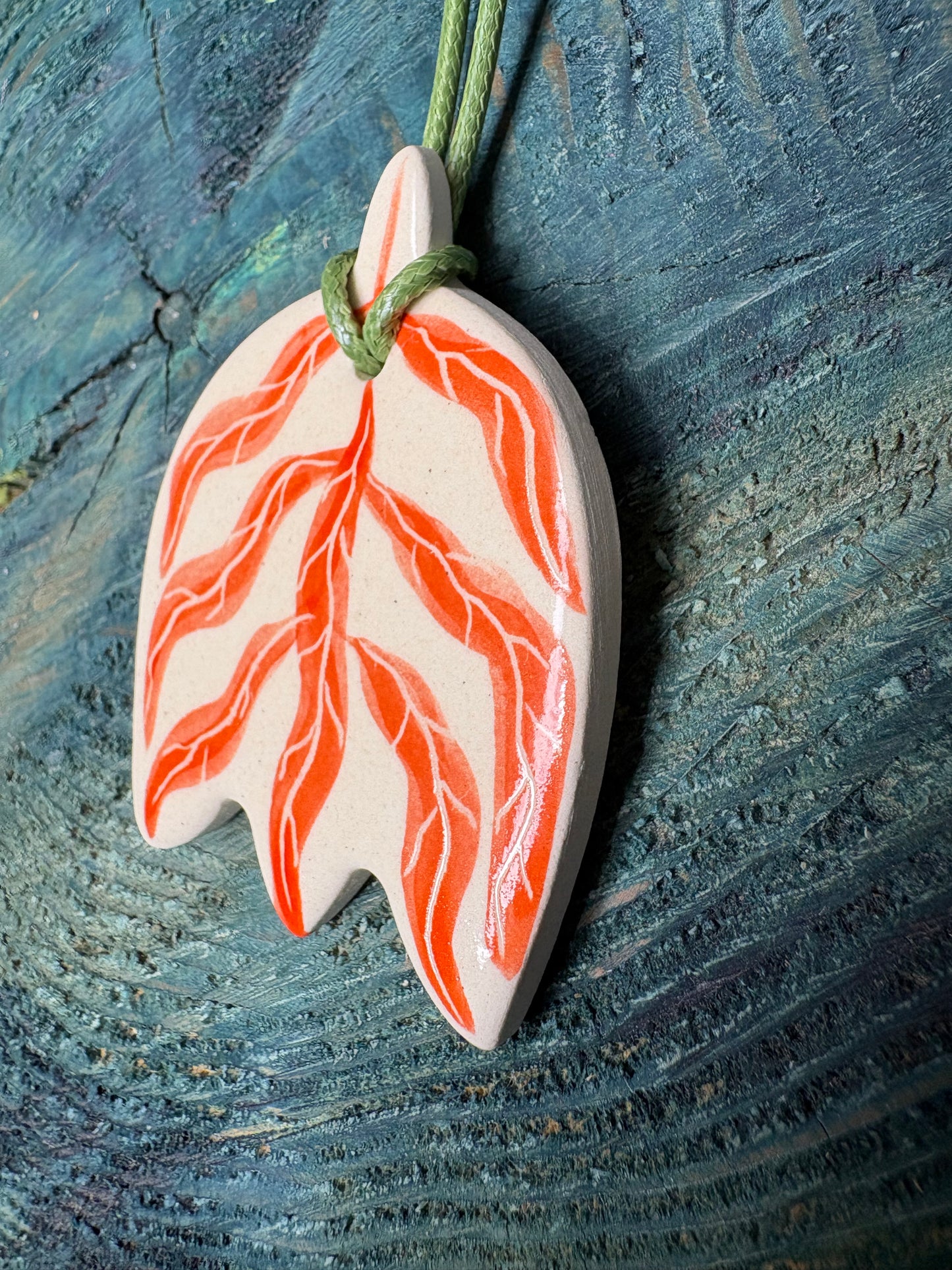 Colier ceramică handmade-bijuterie artizanală unică- cod 1136