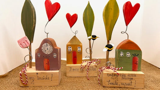 Căsuță decorativă din lemn handmade | Decorațiune lucrată manual