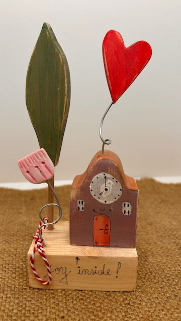 Căsuță decorativă din lemn handmade | Decorațiune lucrată manual