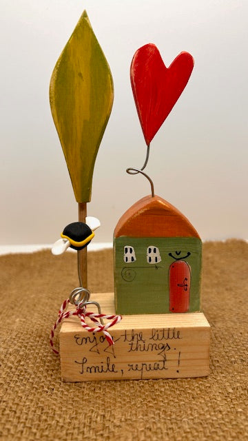 Căsuță decorativă din lemn handmade | Decorațiune lucrată manual